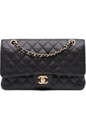 CHANEL 2009-2010 Medium Classic Caviar Double Flap shoulder bag