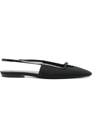 Saint Laurent Buckle-detail slingback mules
