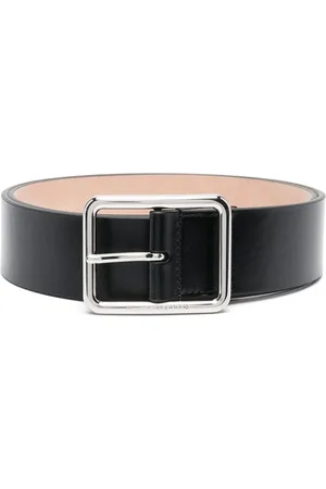 Alexander McQueen Engraved-logo leather belt