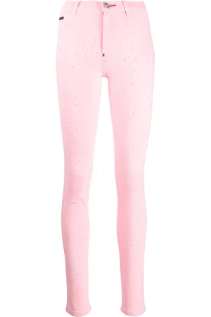 Philipp Plein High-rise crystal-embellished jeggings