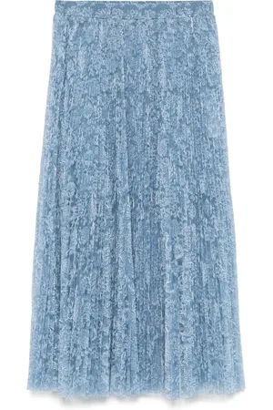 ERMANNO SCERVINO Floral-embroidered midi skirt