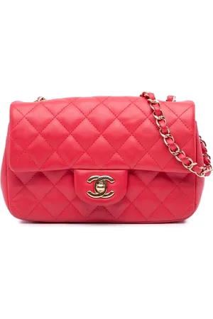 CHANEL 2017-2018 Mini Rectangular Classic Lambskin Single Flap crossbody bag