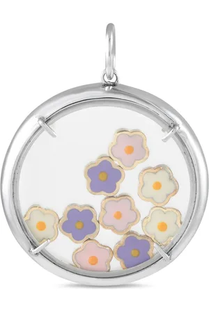 Aaron Basha 18K white gold Floating Flower charm