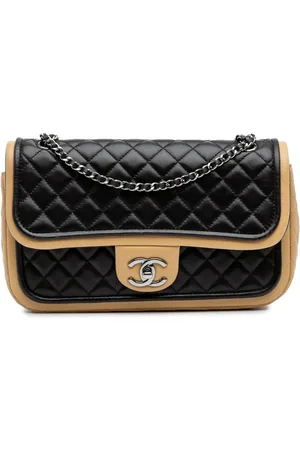 CHANEL 2013-2014 Medium Classic Bicolor Lambskin Twist Flap shoulder bag