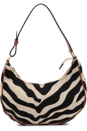 Céline 2021 Zebra Print Canvas Ava shoulder bag