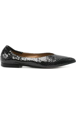 ANNA F. Snake skin-effect ballet flats