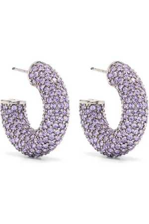 Amina Muaddi Small Cameron crystal-embellished earrings