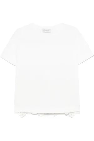 Ermanno Firenze Broderie anglaise-panel T-shirt