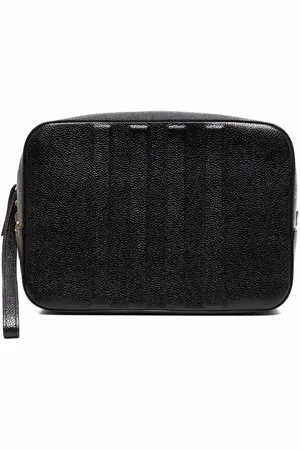 Thom Browne Embossed four-bar wash bag