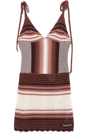 The Attico Striped mini dress