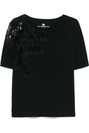 ERMANNO SCERVINO Lace-appliqué T-shirt