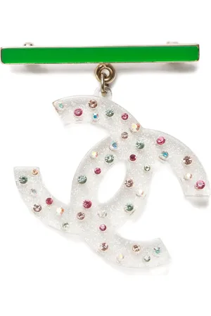 CHANEL 2004 CC logo brooch