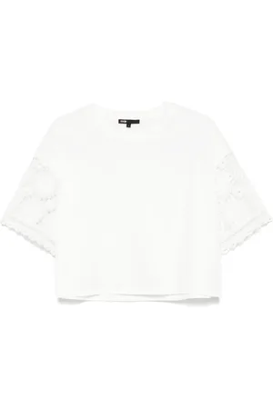 Maje Crochet-sleeve T-shirt