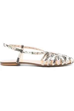 ANNA F. Python-print sandals