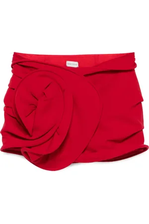 MAGDA BUTRYM Floral-appliqué mini skirt