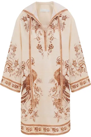 ZIMMERMANN Embroidered hooded dress