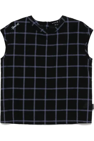 AGNÈS B. Checked tank top