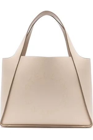 Stella McCartney Logo-studded faux-leather tote bag