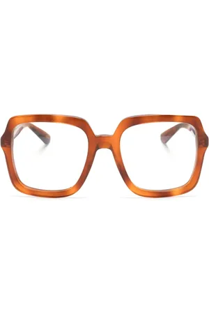 Gucci Tortoiseshell-effect square-frame glasses
