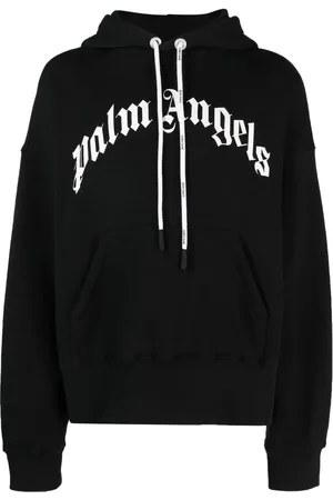 Palm Angels Curved logo-print hoodie