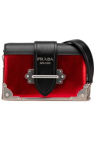 Prada 2013-2024 Saffiano Trimmed City Calf Cahier crossbody bag