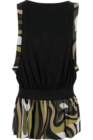 Puccini Marmo-print midi dress