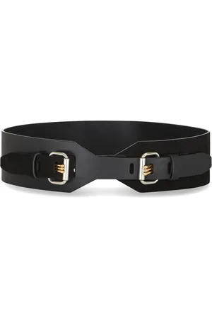 Etro Double-buckle leather belt