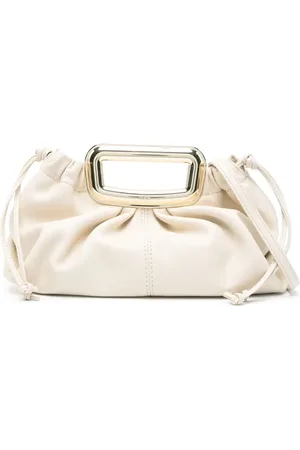 Maje Metallic-handle clutch bag