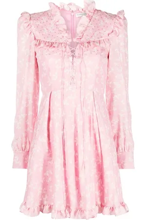 Alessandra Rich Floral-print ruffled minidress