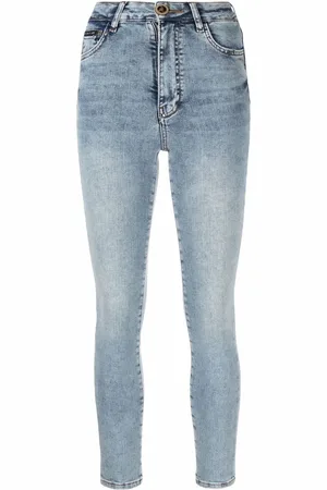 Philipp Plein Skull embroidery skinny jeans