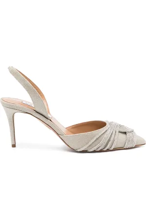 Aquazzura Gatsby 85mm crystal-embellished pumps
