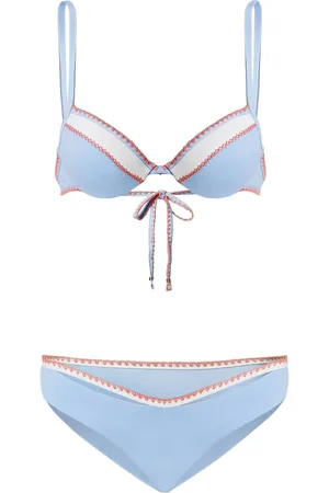 Twin-Set Whipstitch-trimmed bikini set