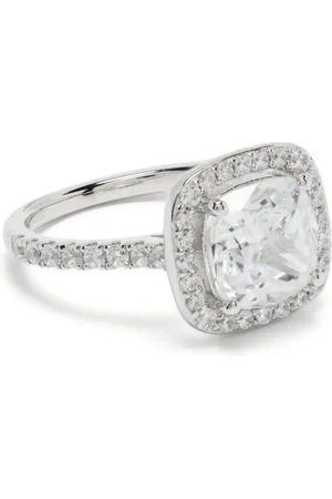 APM Monaco Pavé embellished square ring