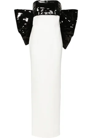 Monot Sequined strapless gown
