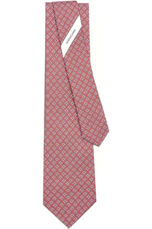 Salvatore Ferragamo Tetris-print silk tie