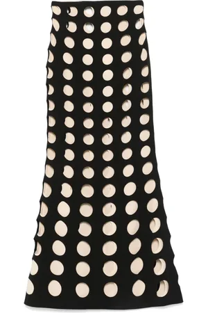 A.W.A.K.E. MODE Layered-holes maxi skirt