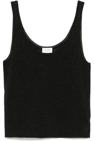 Saint Laurent Lurex knitted tank top