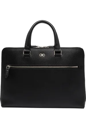 Salvatore Ferragamo Gancini leather business bag
