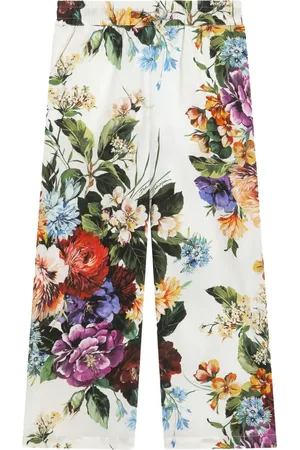 Dolce & Gabbana Floral-print cotton trousers