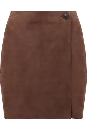 YVES SALOMON Suede mini skirt