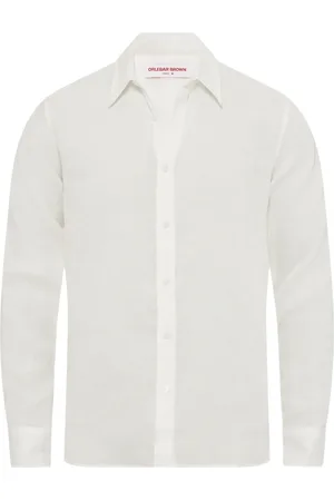 Orlebar Brown Justin pointed-collar linen shirt