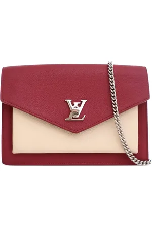 LOUIS VUITTON 2019 Bicolor Leather MyLockMe Chain Pochette crossbody bag