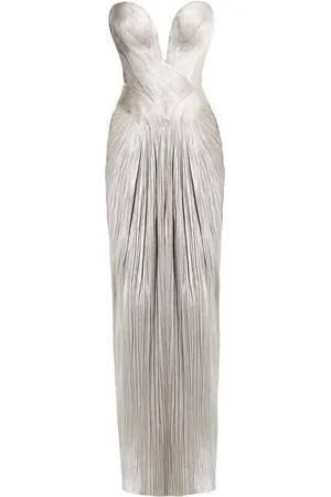 MARIA LUCIA HOHAN Bustier front-slit gown
