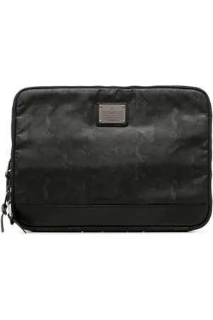Makavelic Logo plaque zip-around laptop bag