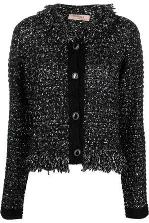 Twin-Set Sequin-embellished bouclé jacket