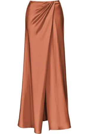 Pinko Draped front-slit maxi skirt
