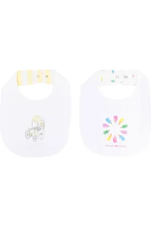 Emporio Armani Graphic-print bib (set of two)