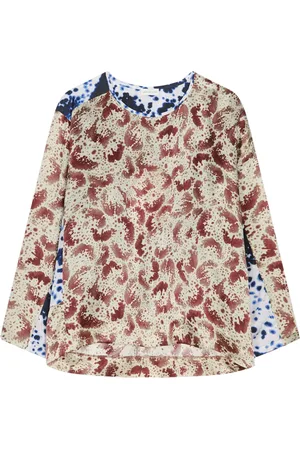 DRIES VAN NOTEN Printed asymmetric T-shirt