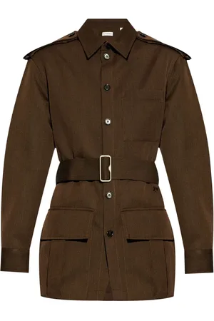 Burberry Belted-waist buttoned overshirt