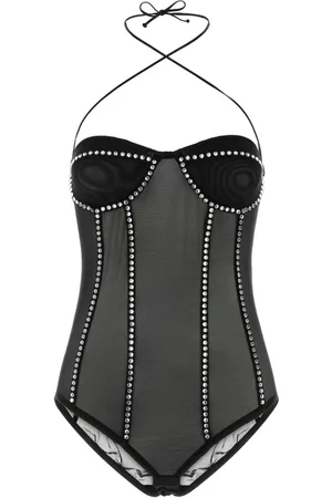 Oseree Gem-embellished bodysuit